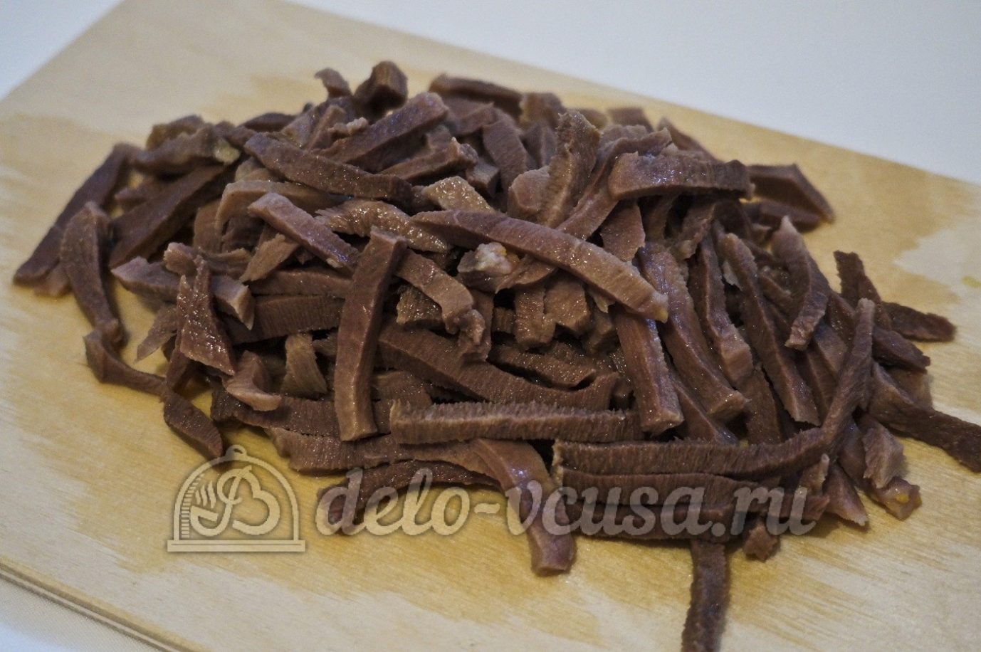 Шаг 3 приготовления Салат с языком и морковью по-корейски