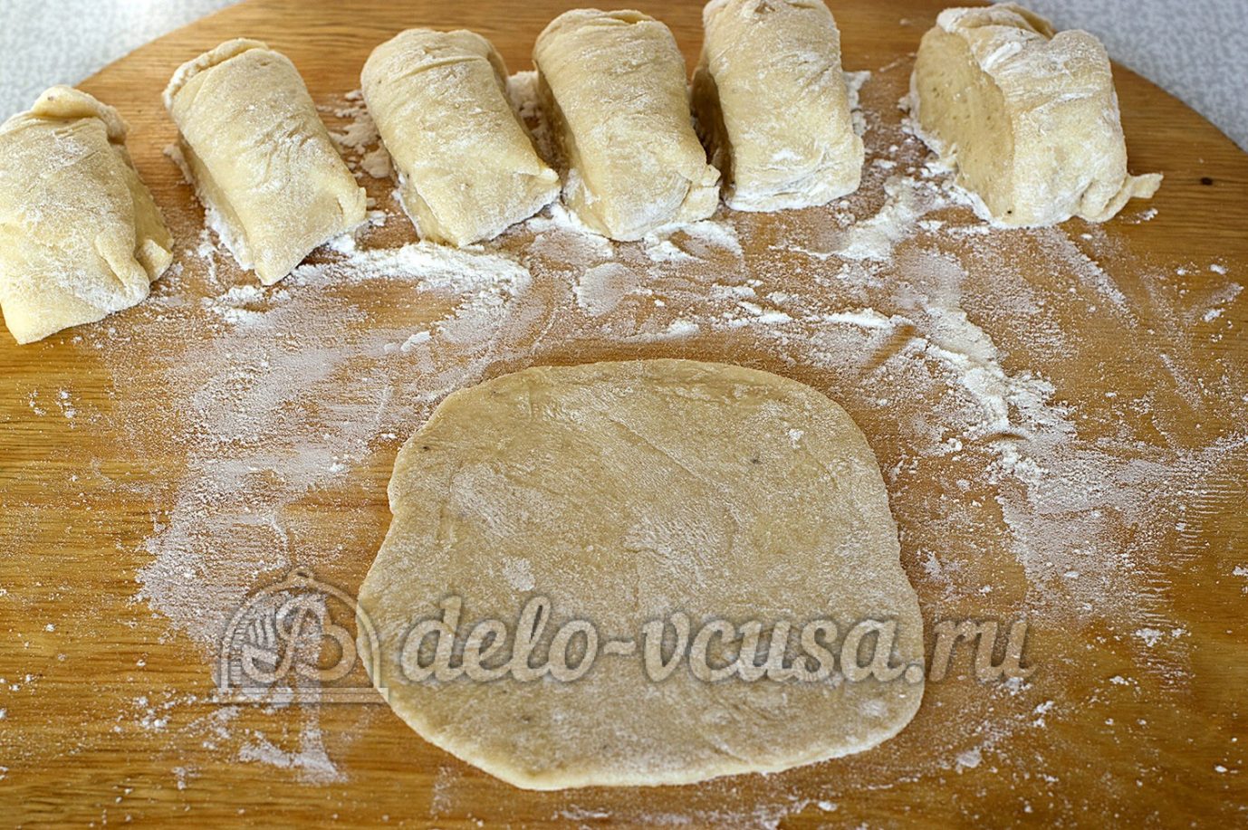 Шаг 13 приготовления Пирожки с капустой и яйцом в духовке