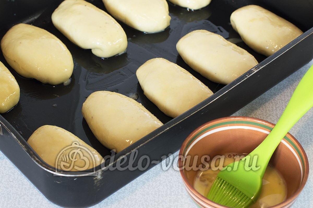 Шаг 15 приготовления Пирожки с яйцом и луком в духовке