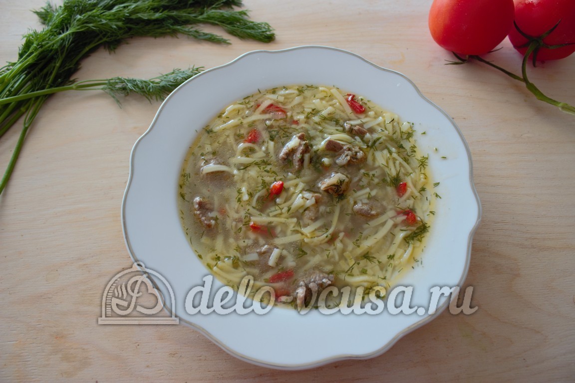 Шаг 10 приготовления Суп-лапша с мясом