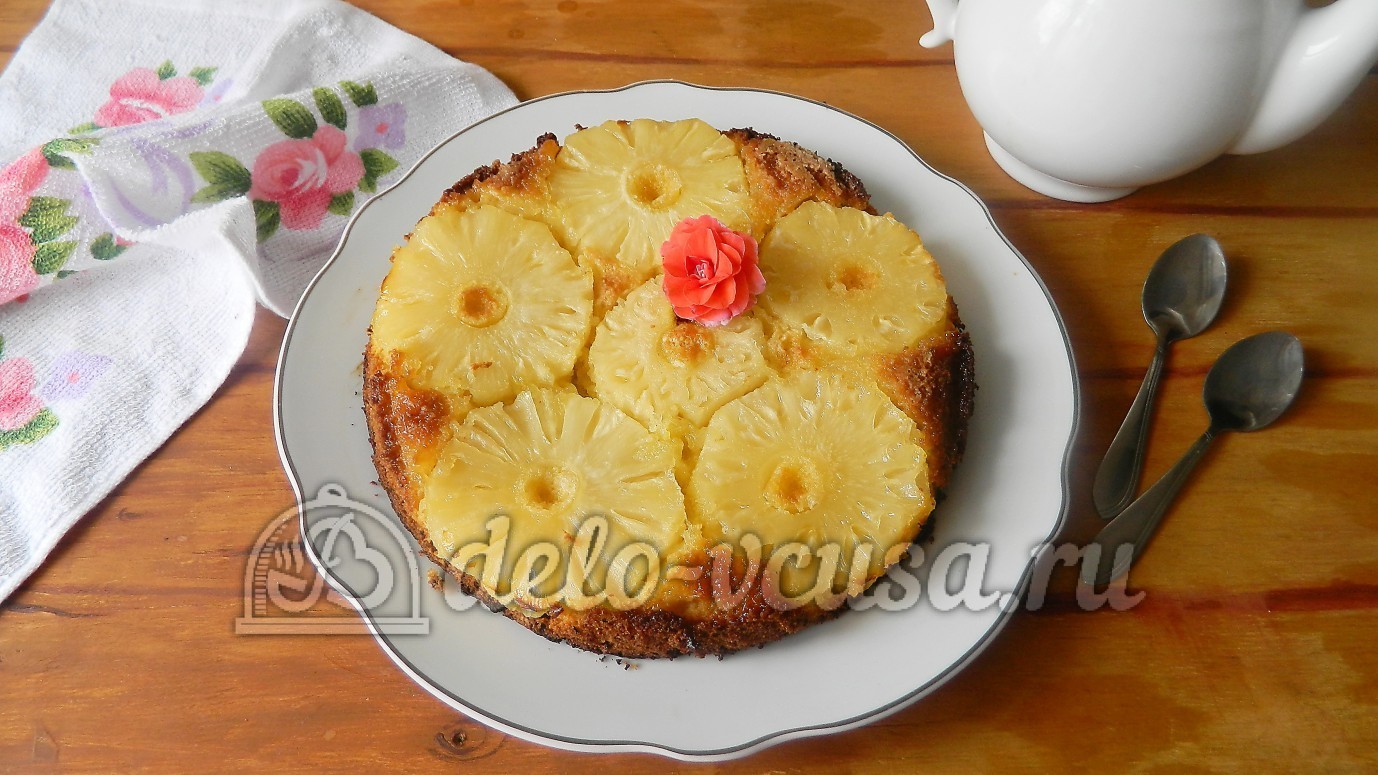 Шаг 12 приготовления Пирог с ананасами