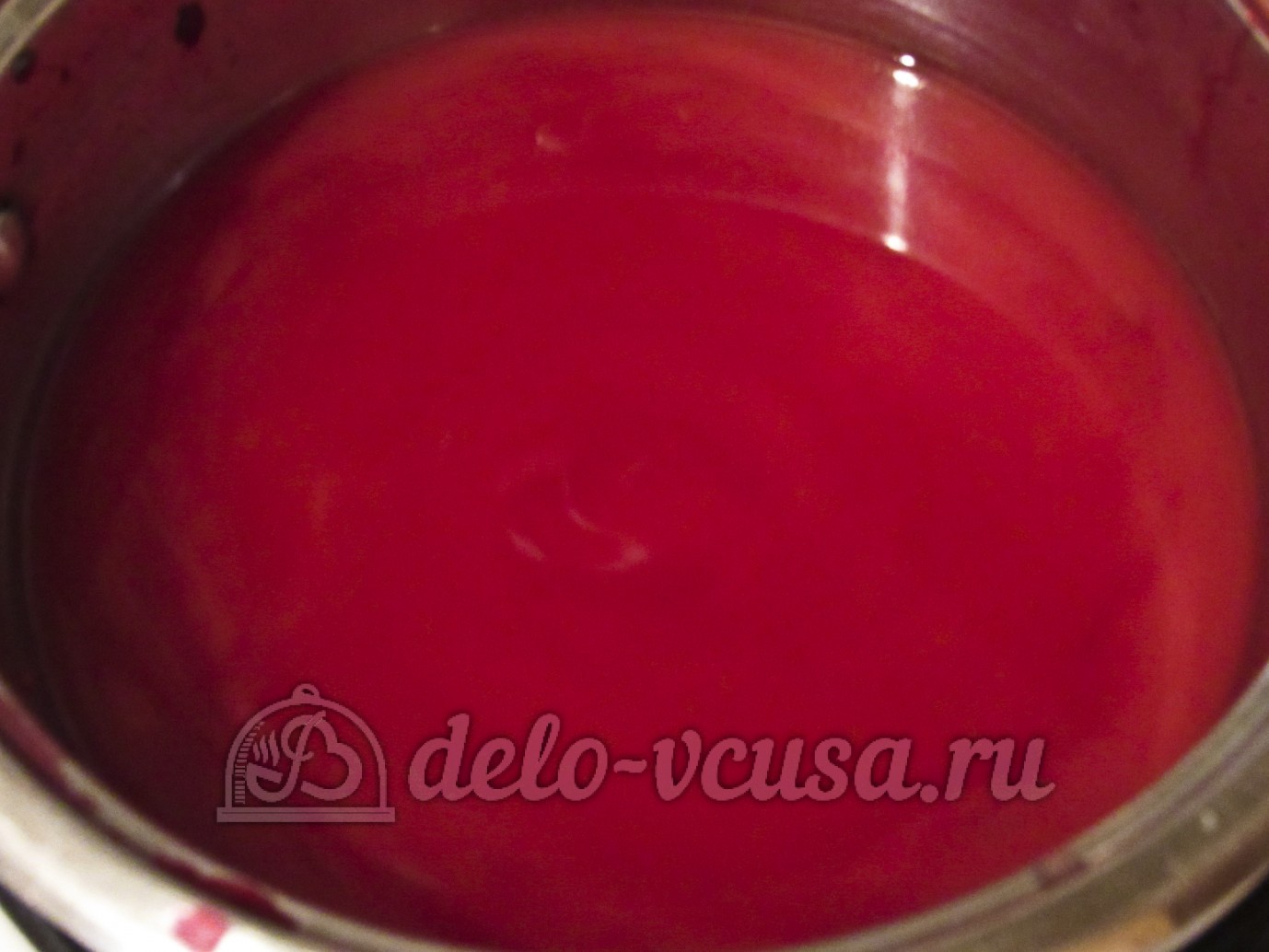 Шаг 8 приготовления Кисель из ягод