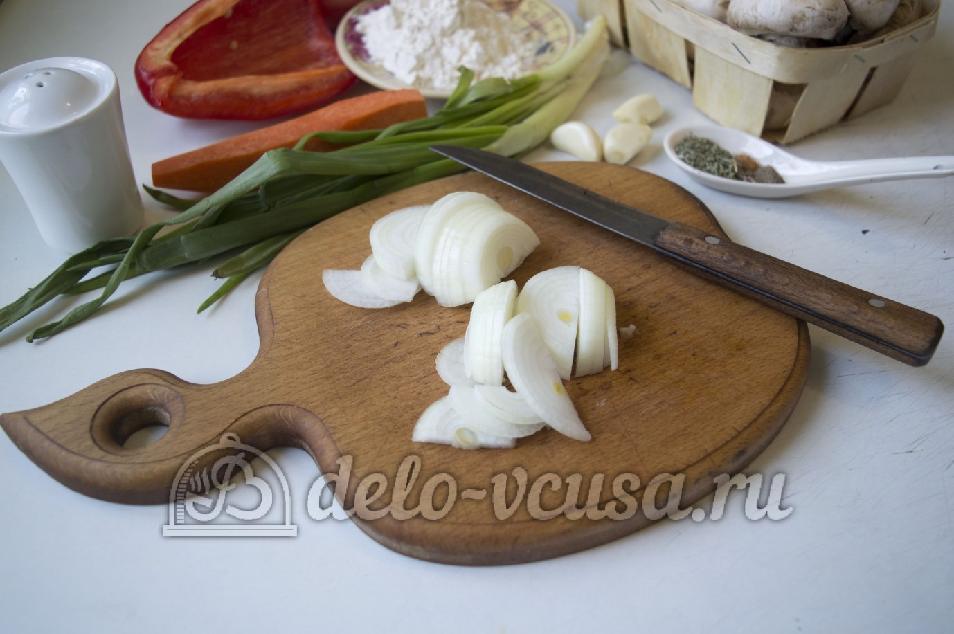 Шаг 1 приготовления Грибной гуляш