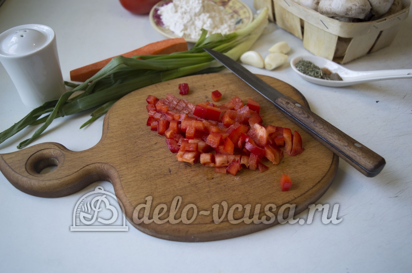 Шаг 2 приготовления Грибной гуляш