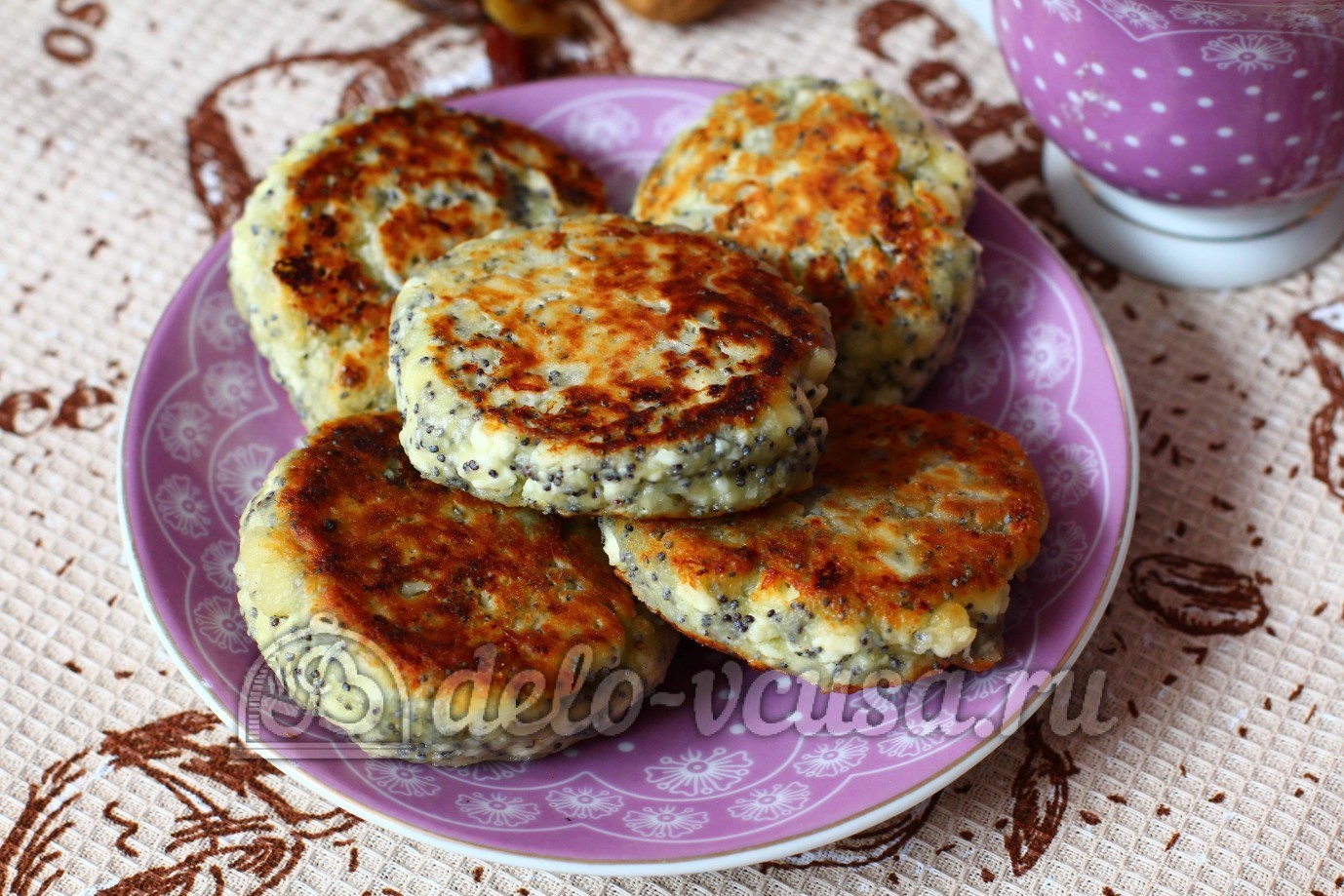 Шаг 7 приготовления Сырники с маком