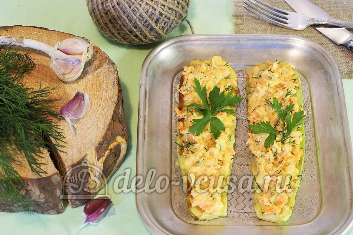 Обложка рецепта Закуска из кабачков с сыром и чесноком