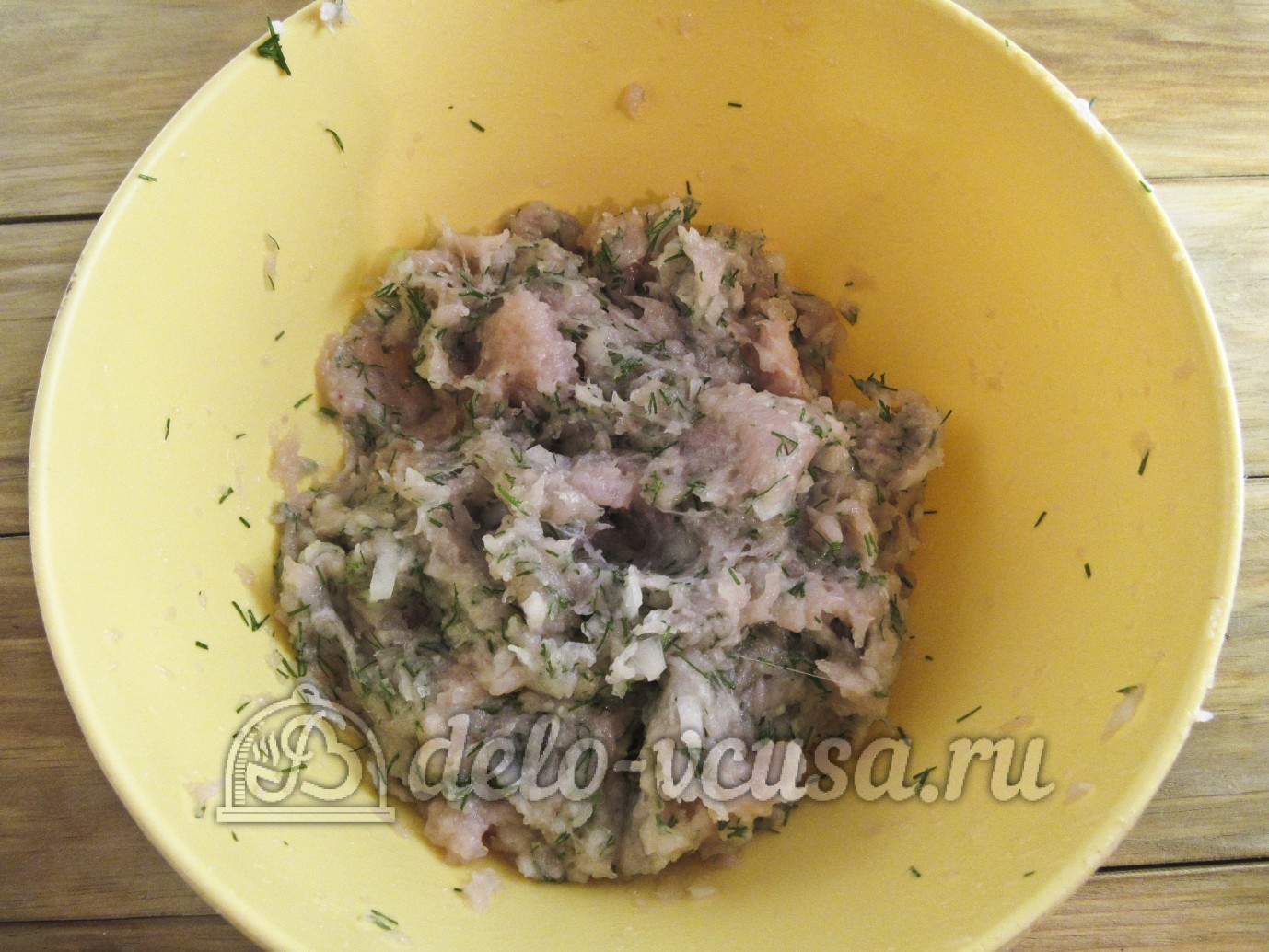 Шаг 4 приготовления Гнезда из макарон с куриным фаршем