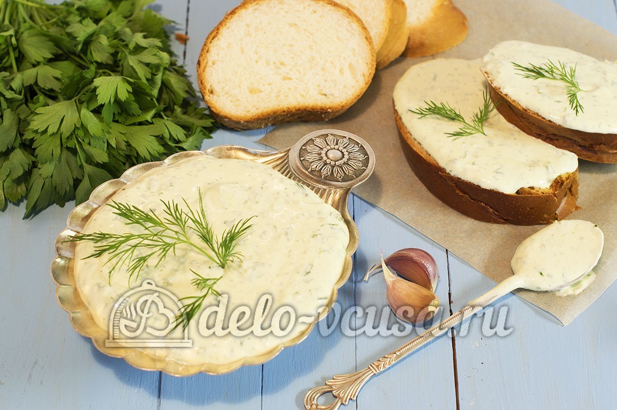 Шаг 10 приготовления Творожная закуска с зеленью и чесноком
