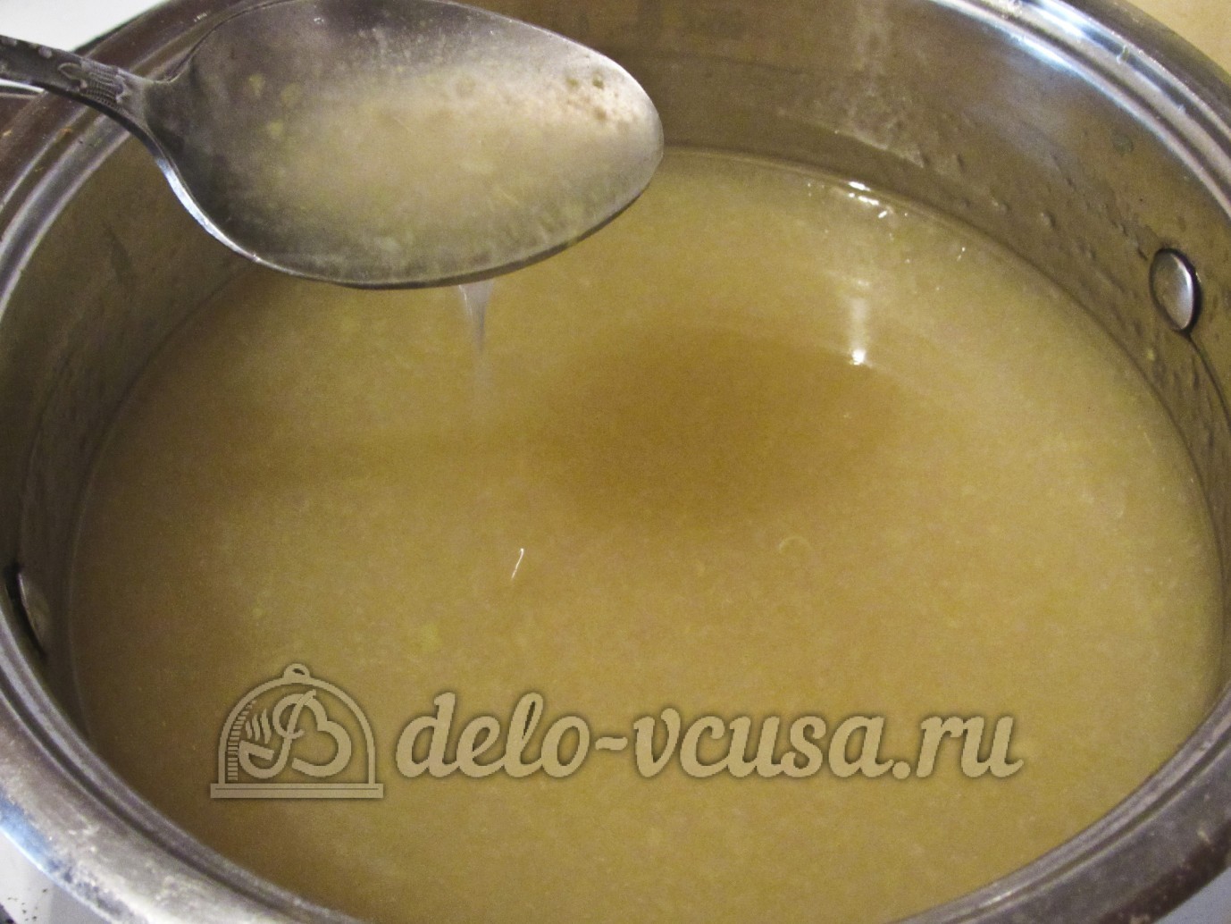 Шаг 7 приготовления Кисель из яблок