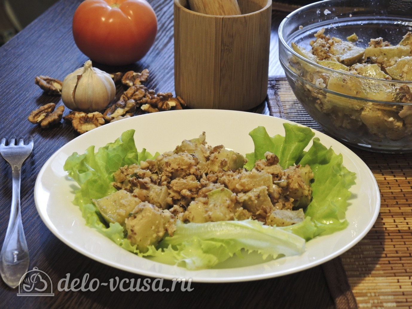 Шаг 9 приготовления Кабачки с орехами