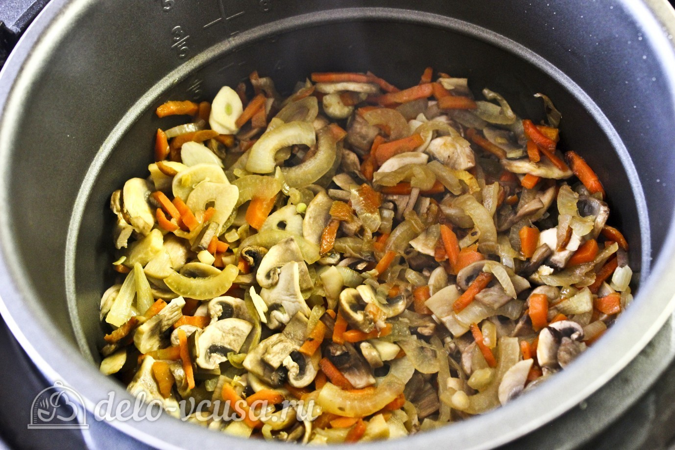 Шаг 10 приготовления Плов с грибами (шампиньонами)