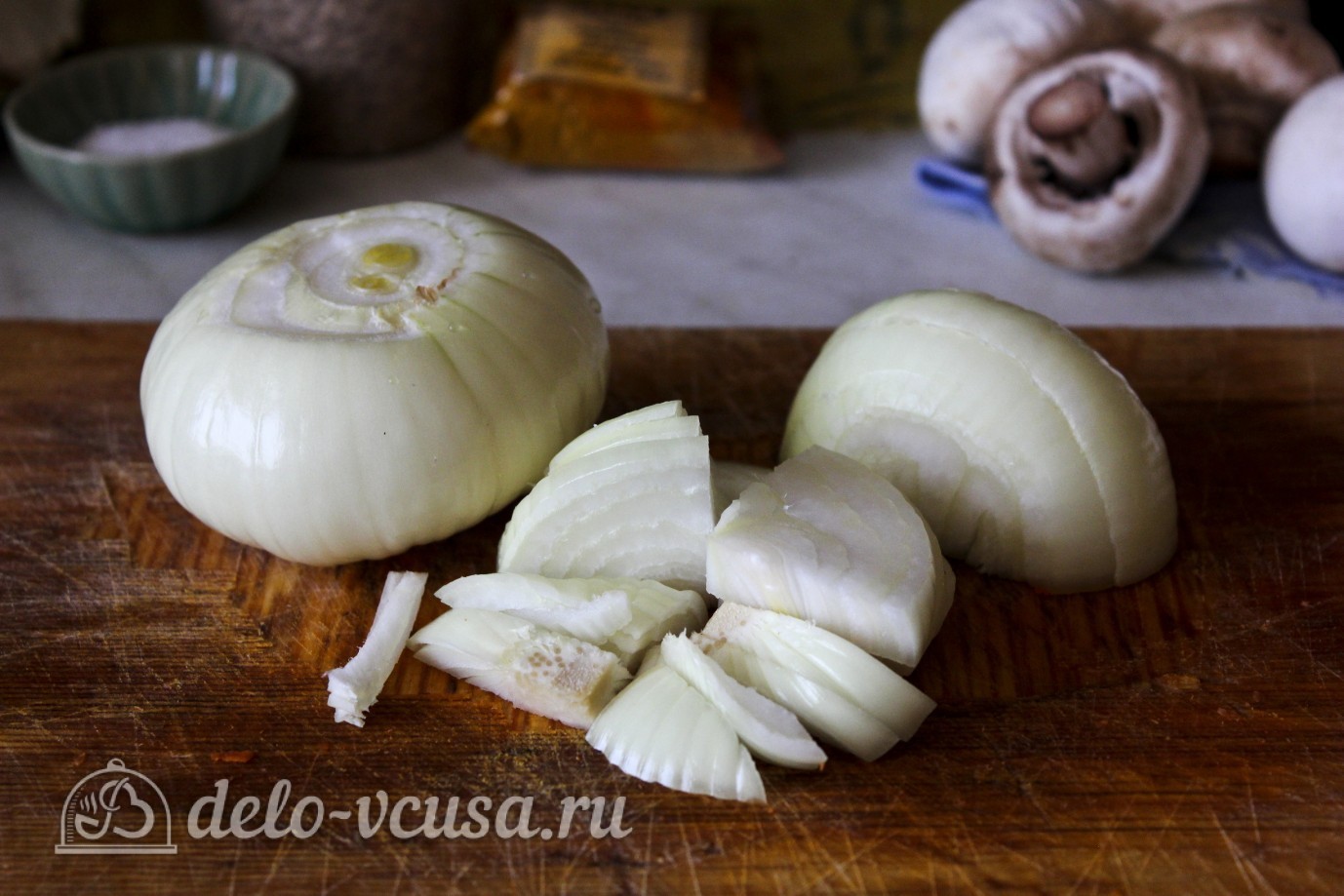 Шаг 3 приготовления Плов с грибами (шампиньонами)