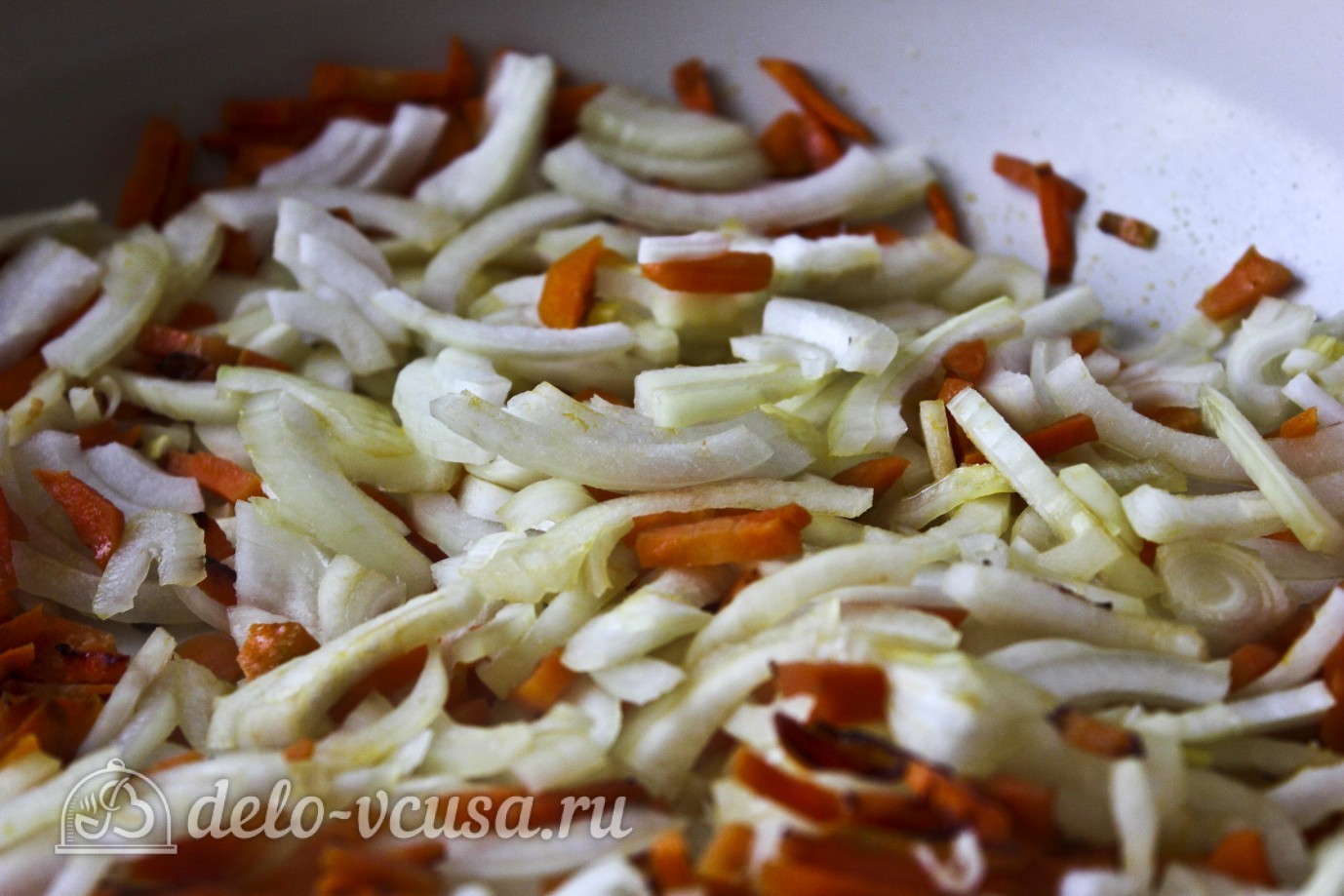 Шаг 4 приготовления Плов с грибами (шампиньонами)