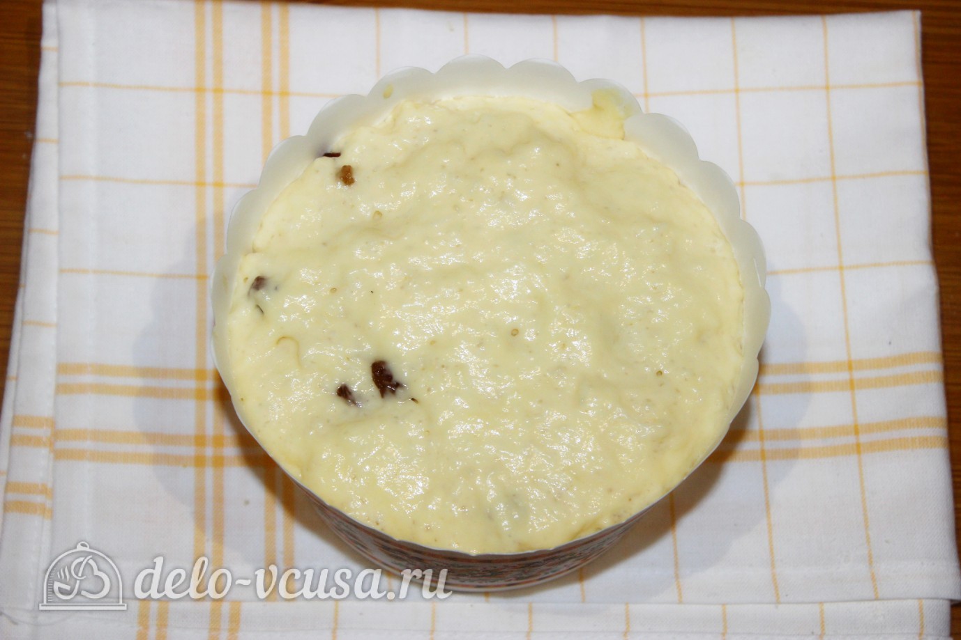 Шаг 12 приготовления Кулич на сметане