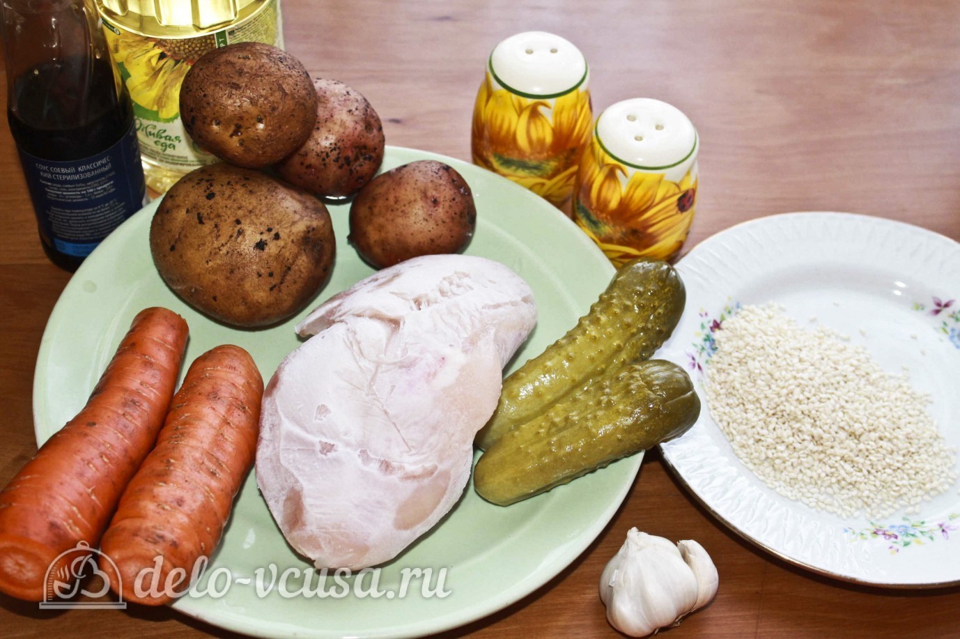 Ингредиенты Салат-коктейль с курицей Фото ингредиенты Салат-коктейль с курицей