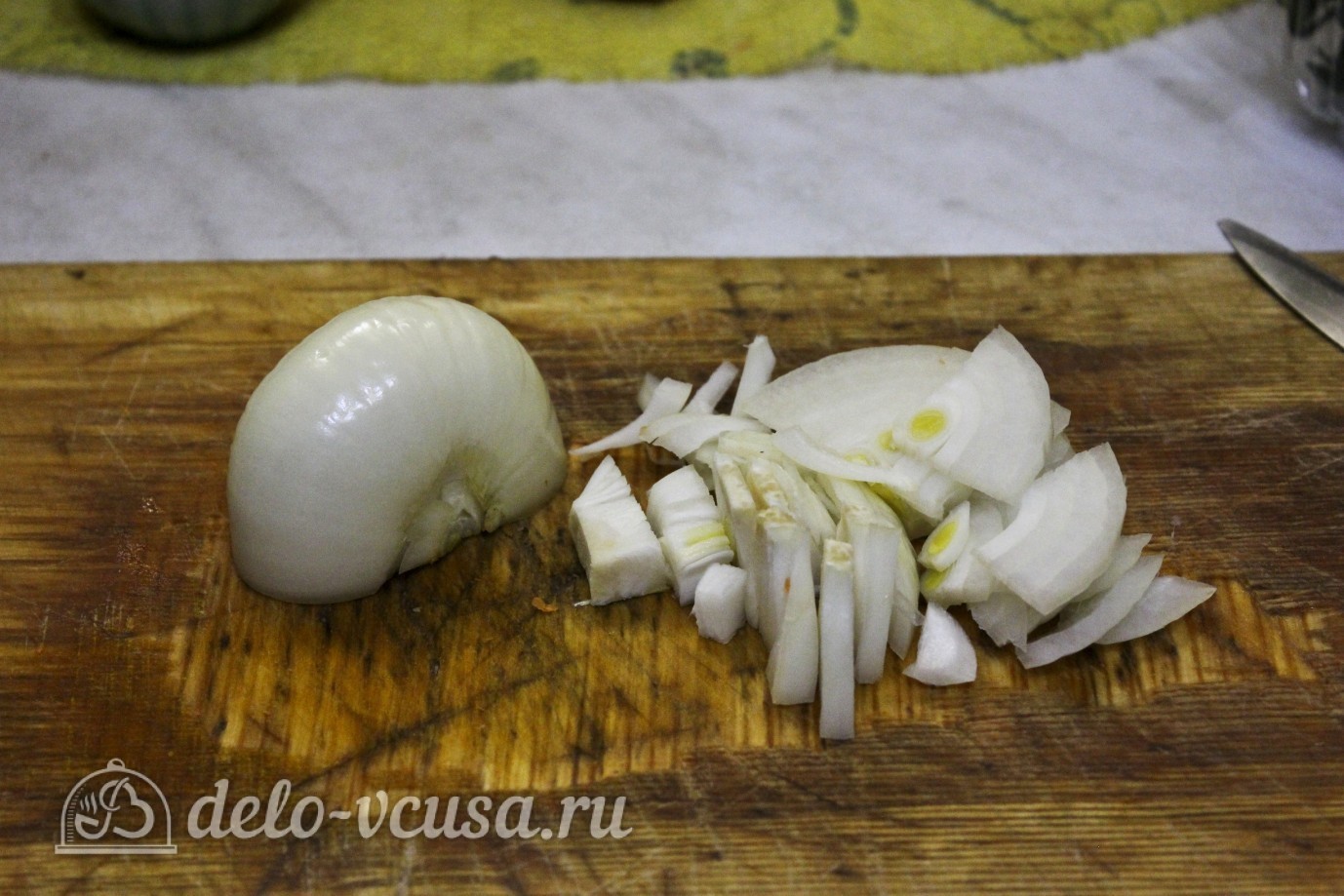 Шаг 4 приготовления Щи с курицей и грибами