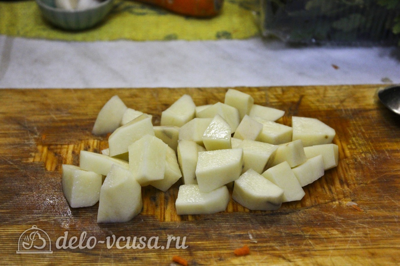 Шаг 8 приготовления Щи с курицей и грибами
