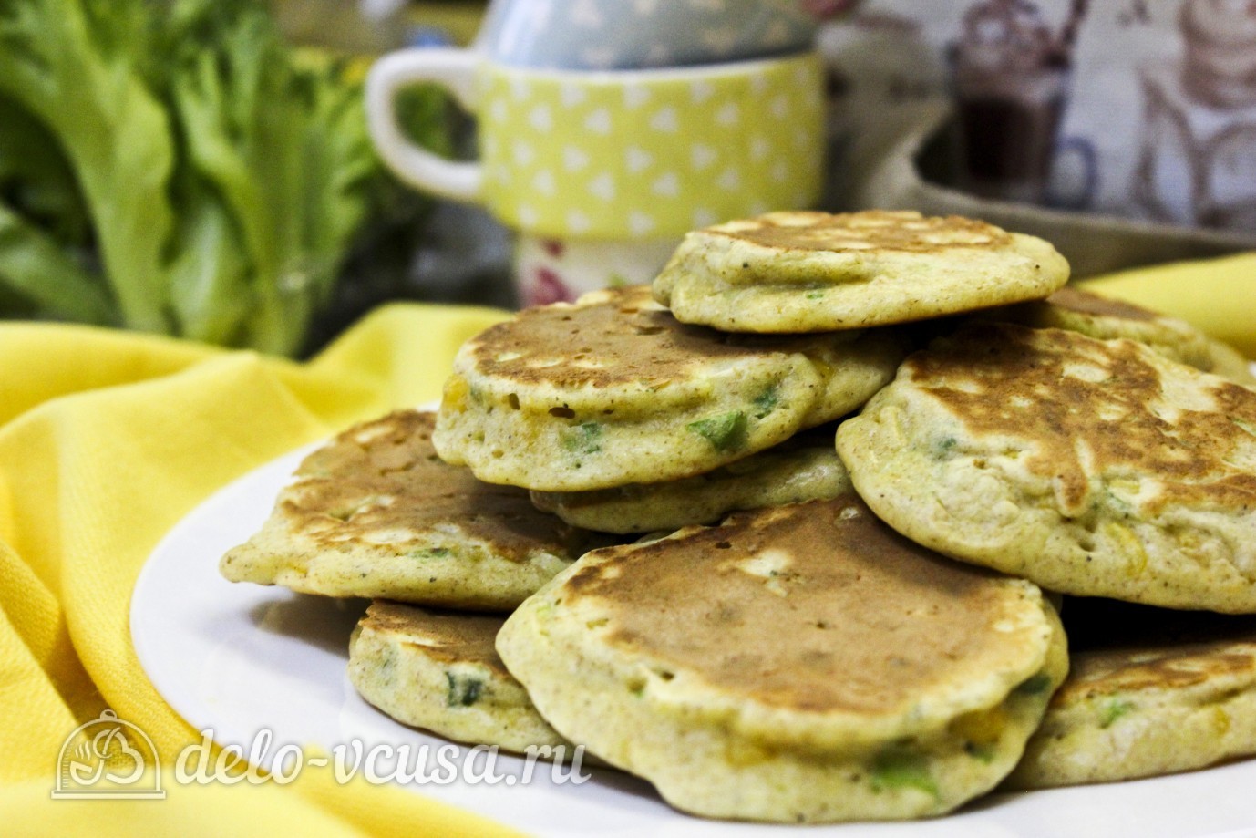 Шаг 11 приготовления Кукурузные оладьи