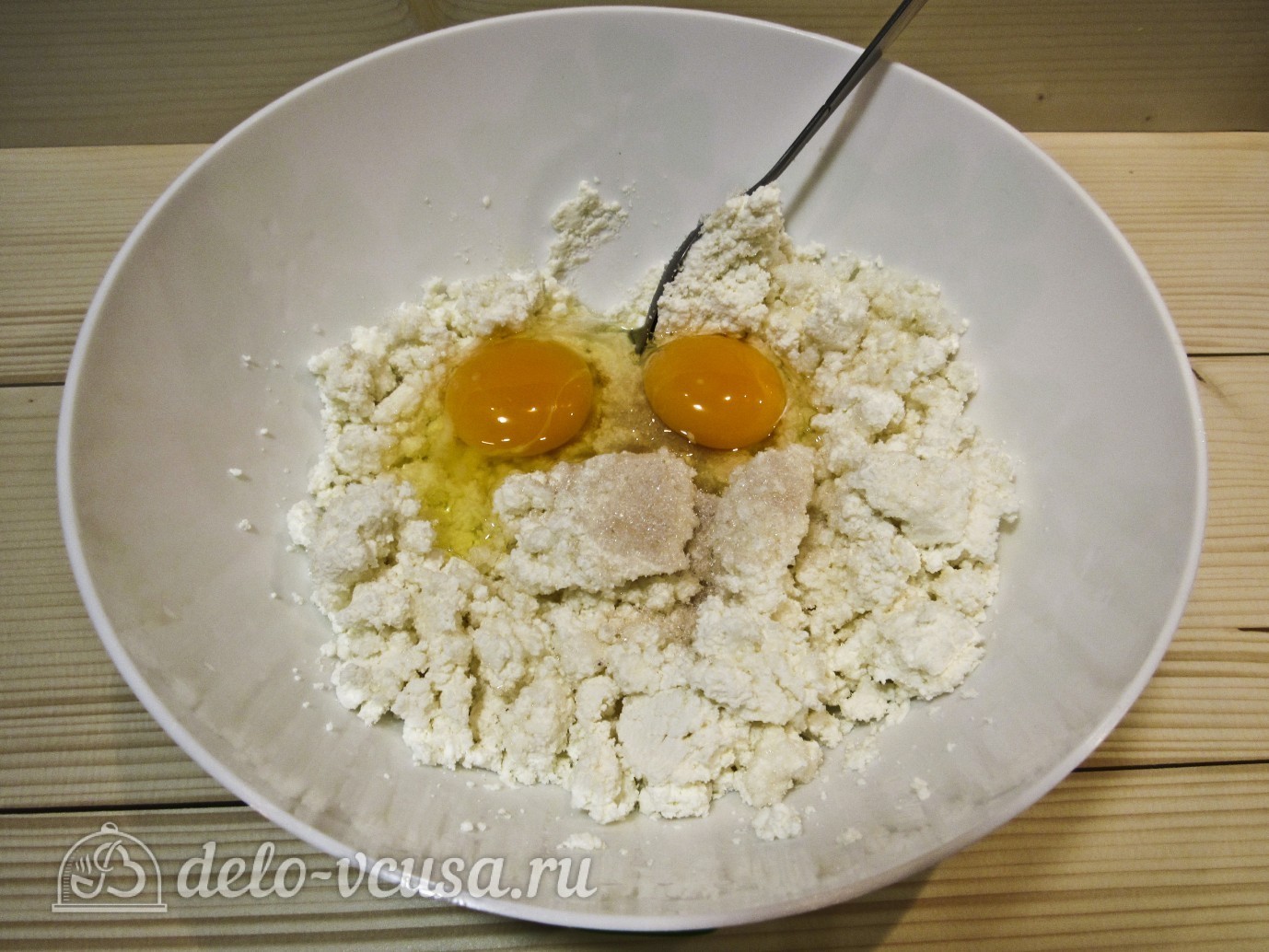 Шаг 2 приготовления Банановые сырники