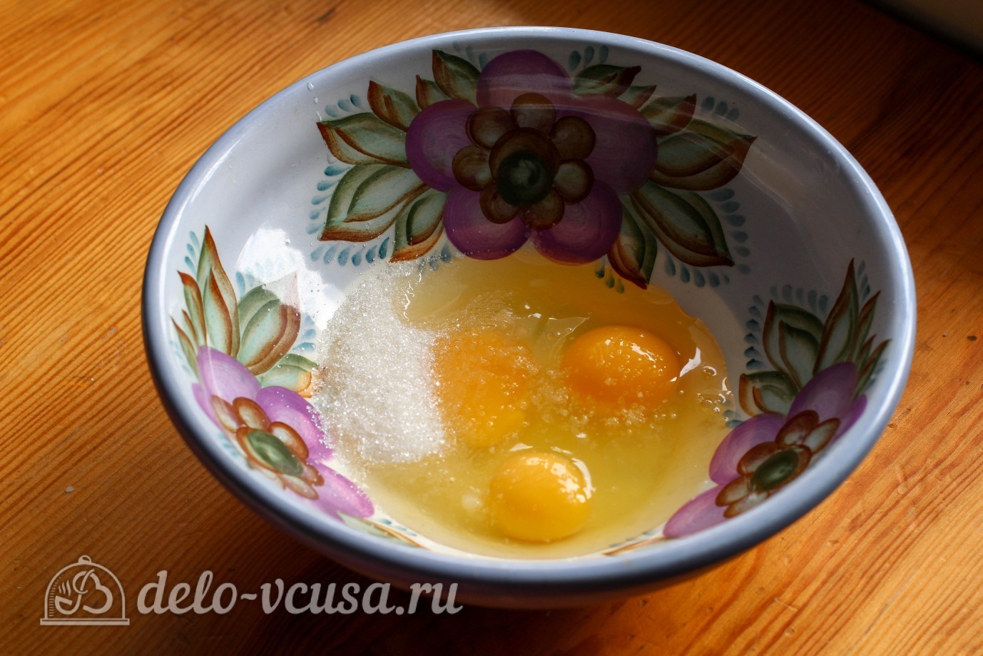 Шаг 1 приготовления Блинчики с ветчиной и яйцом