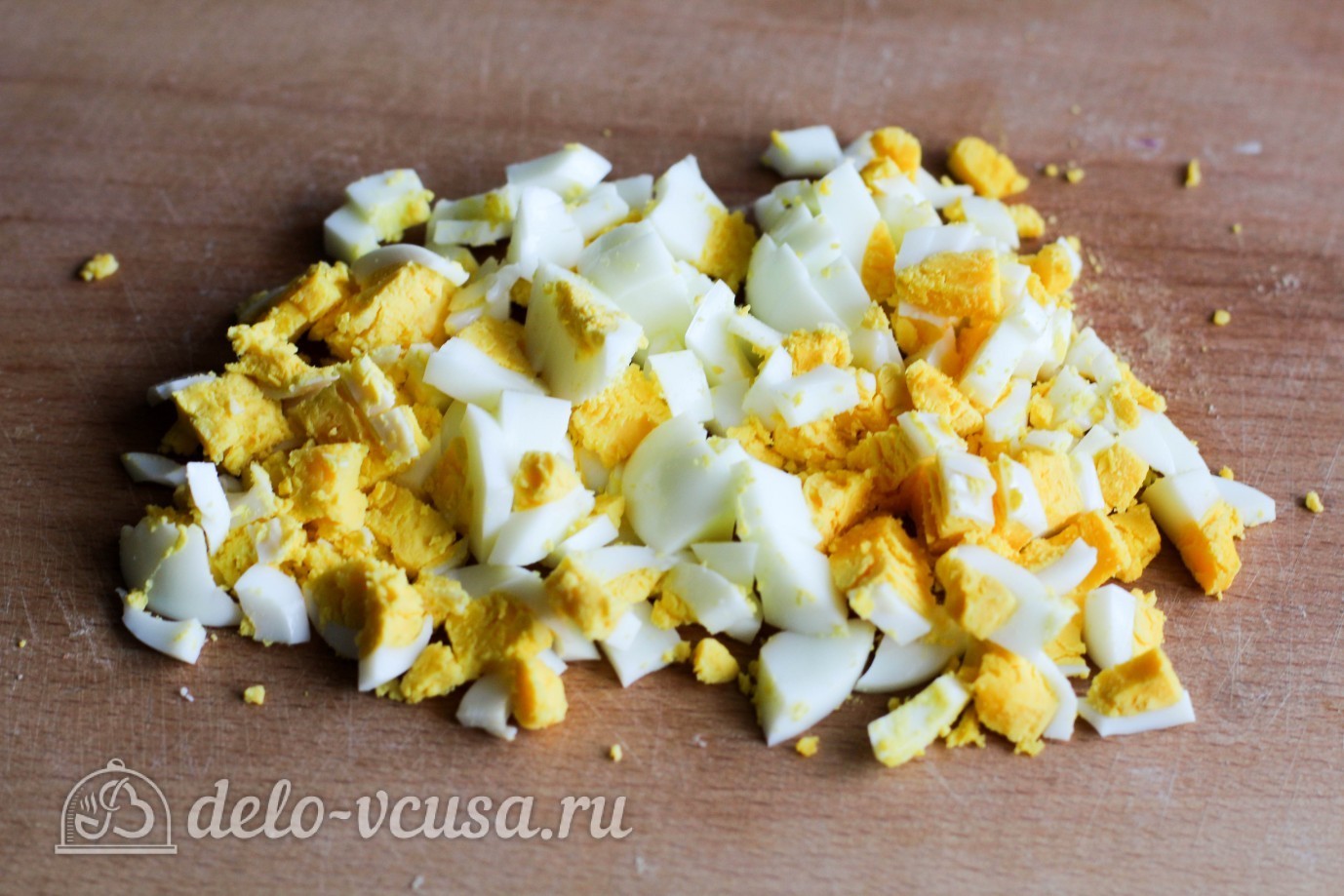 Шаг 4 приготовления Салат с курицей и огурцом