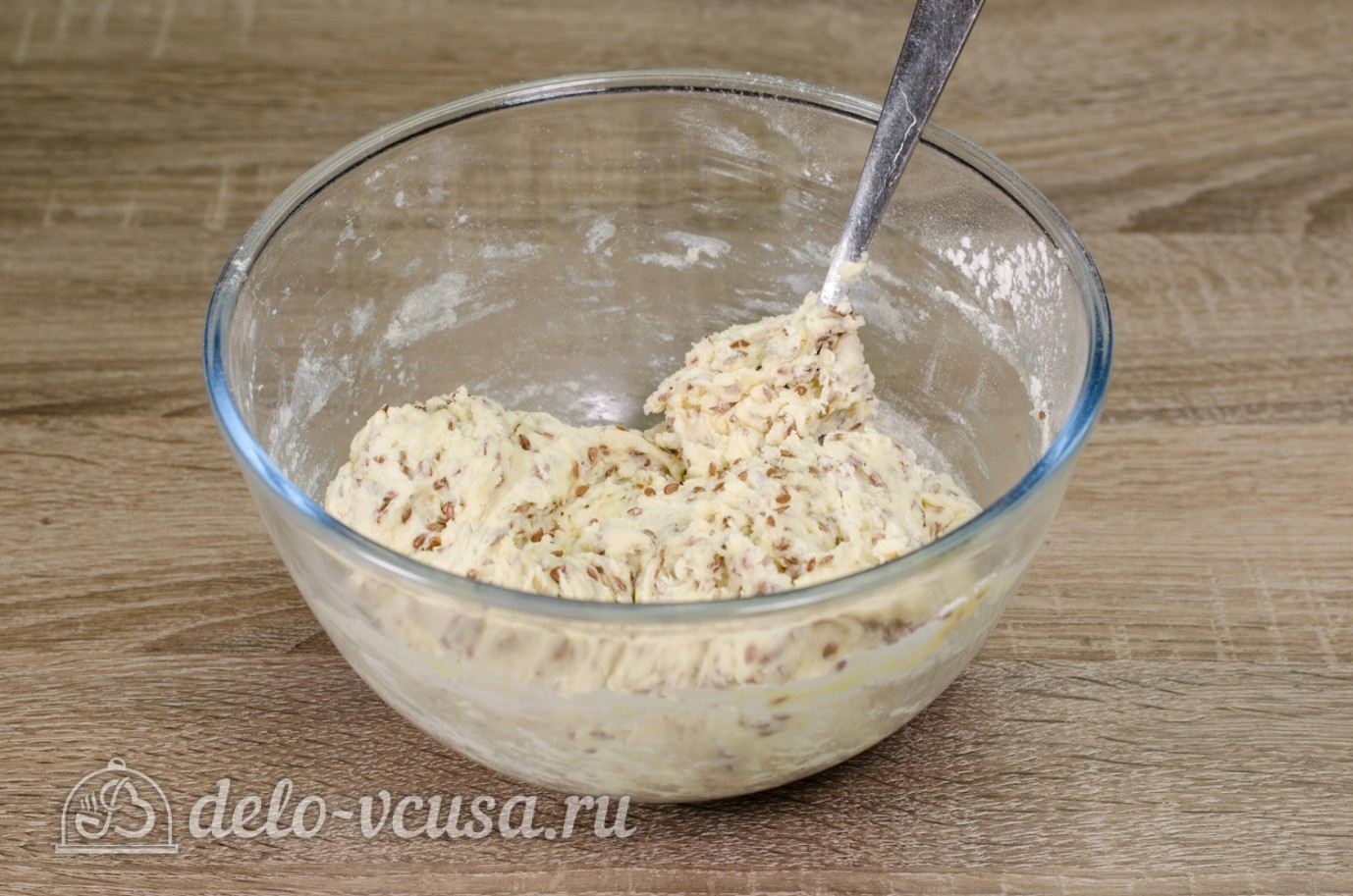 Шаг 4 приготовления Печенье с семенами льна