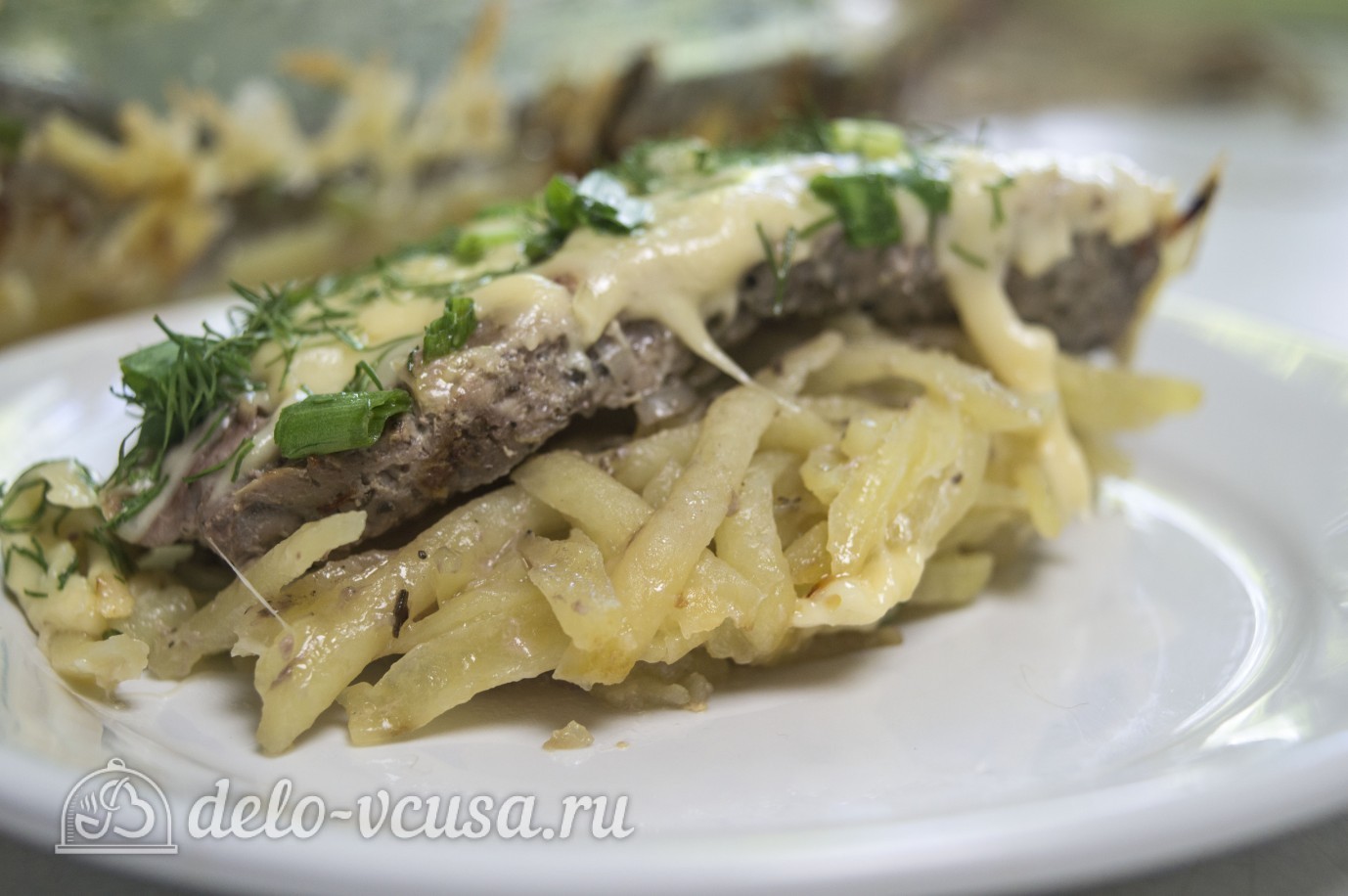 Шаг 7 приготовления Мясо по-французски с картофелем