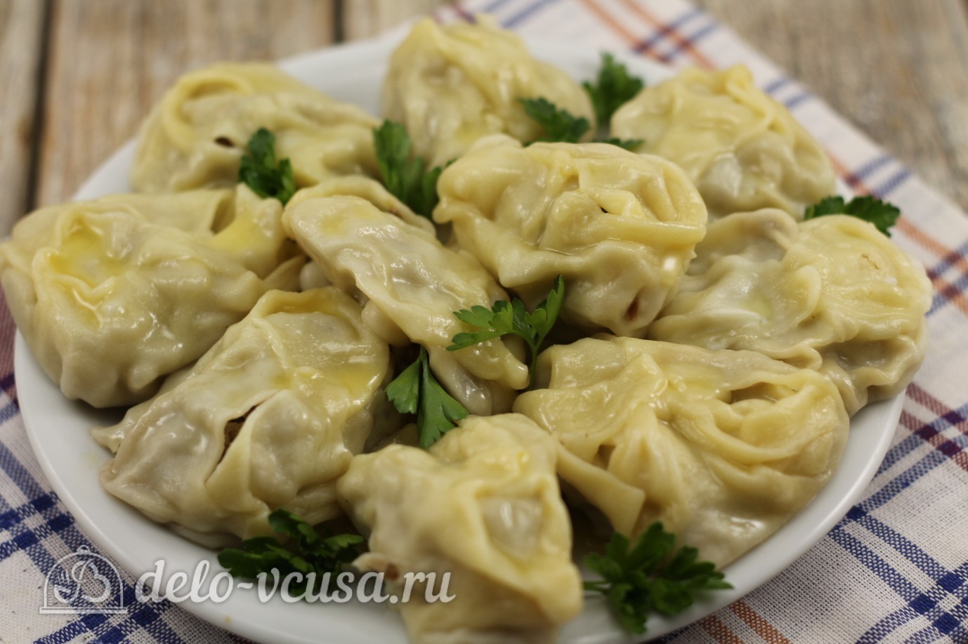 Обложка рецепта Манты с мясом