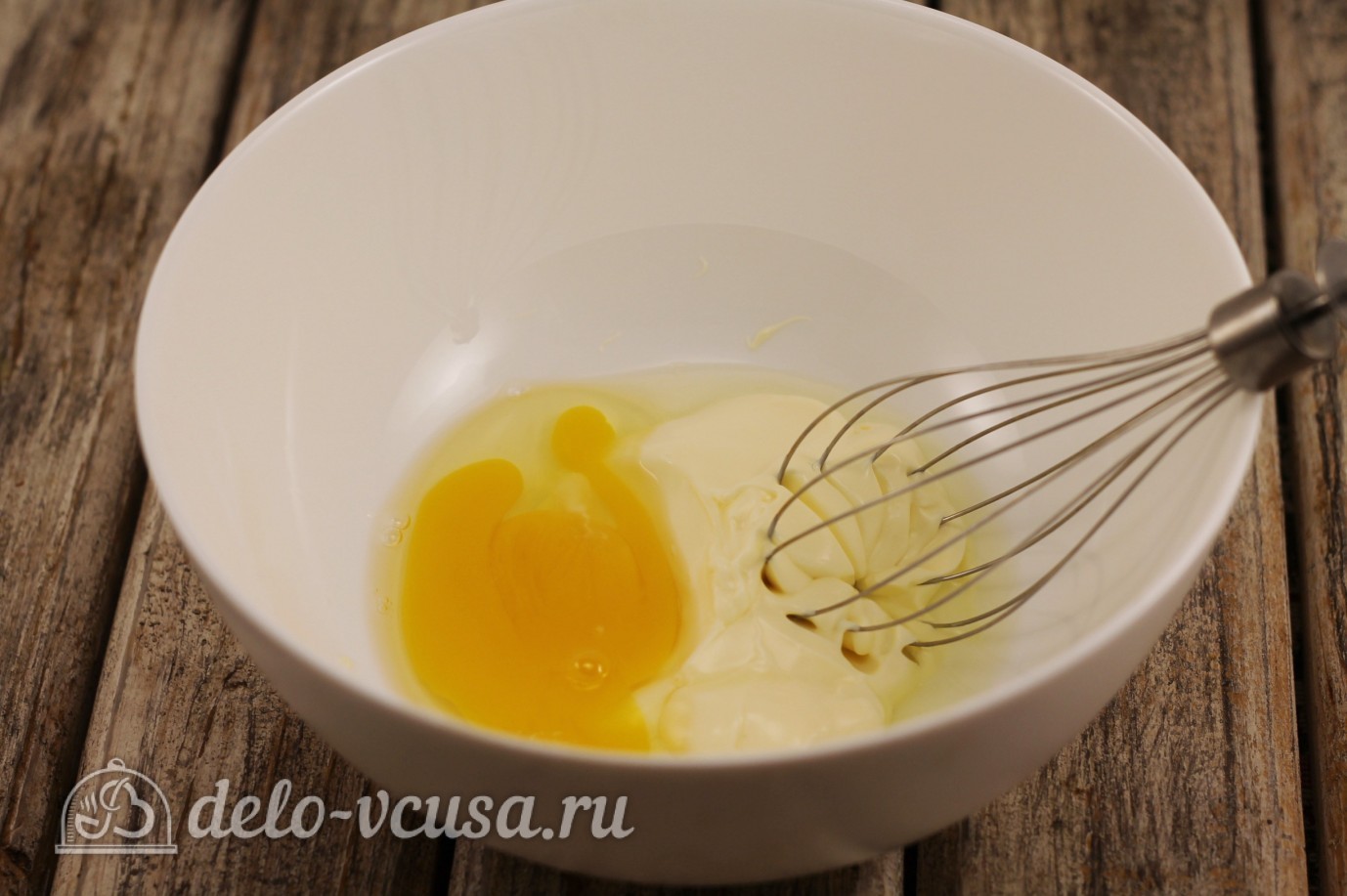Шаг 1 приготовления Блины на майонезе