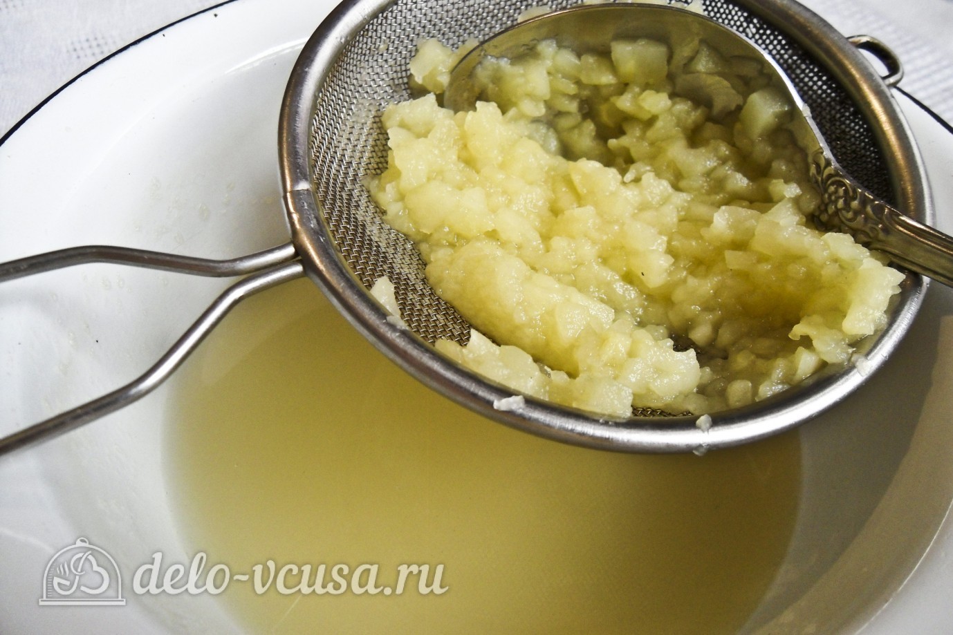 Шаг 4 приготовления Яблочный мусс с манкой