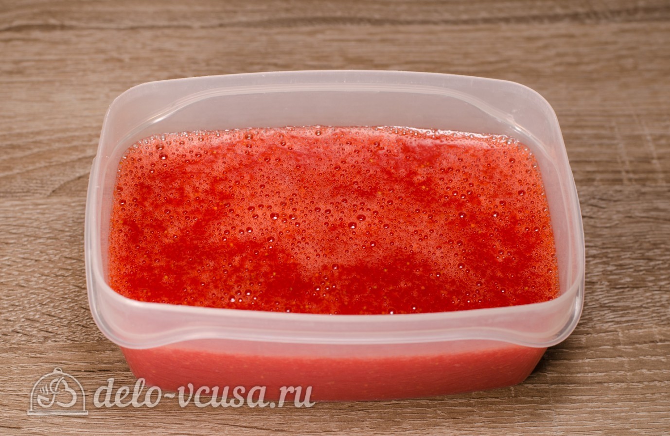 Шаг 6 приготовления Клубничный сорбет