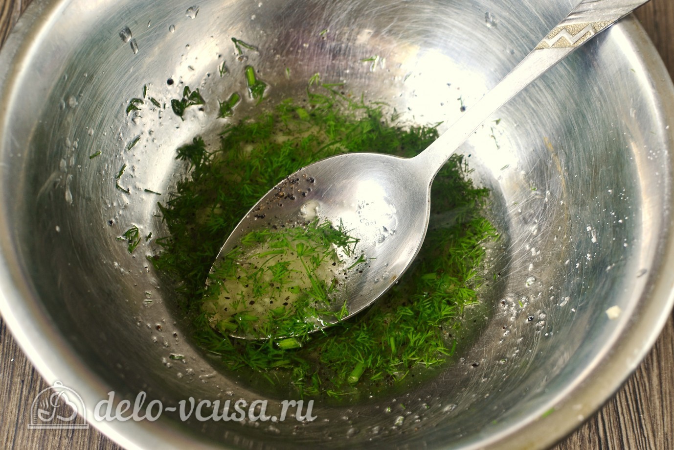 Шаг 2 приготовления Маринованные кабачки с зеленью