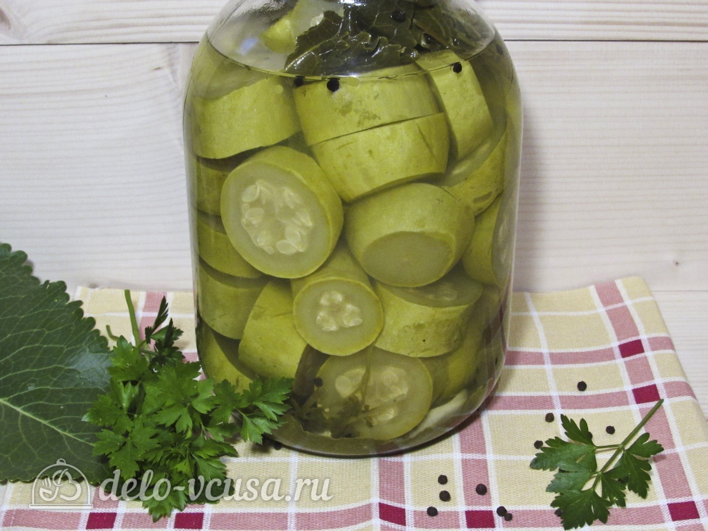 Шаг 7 приготовления Маринованные кабачки на зиму