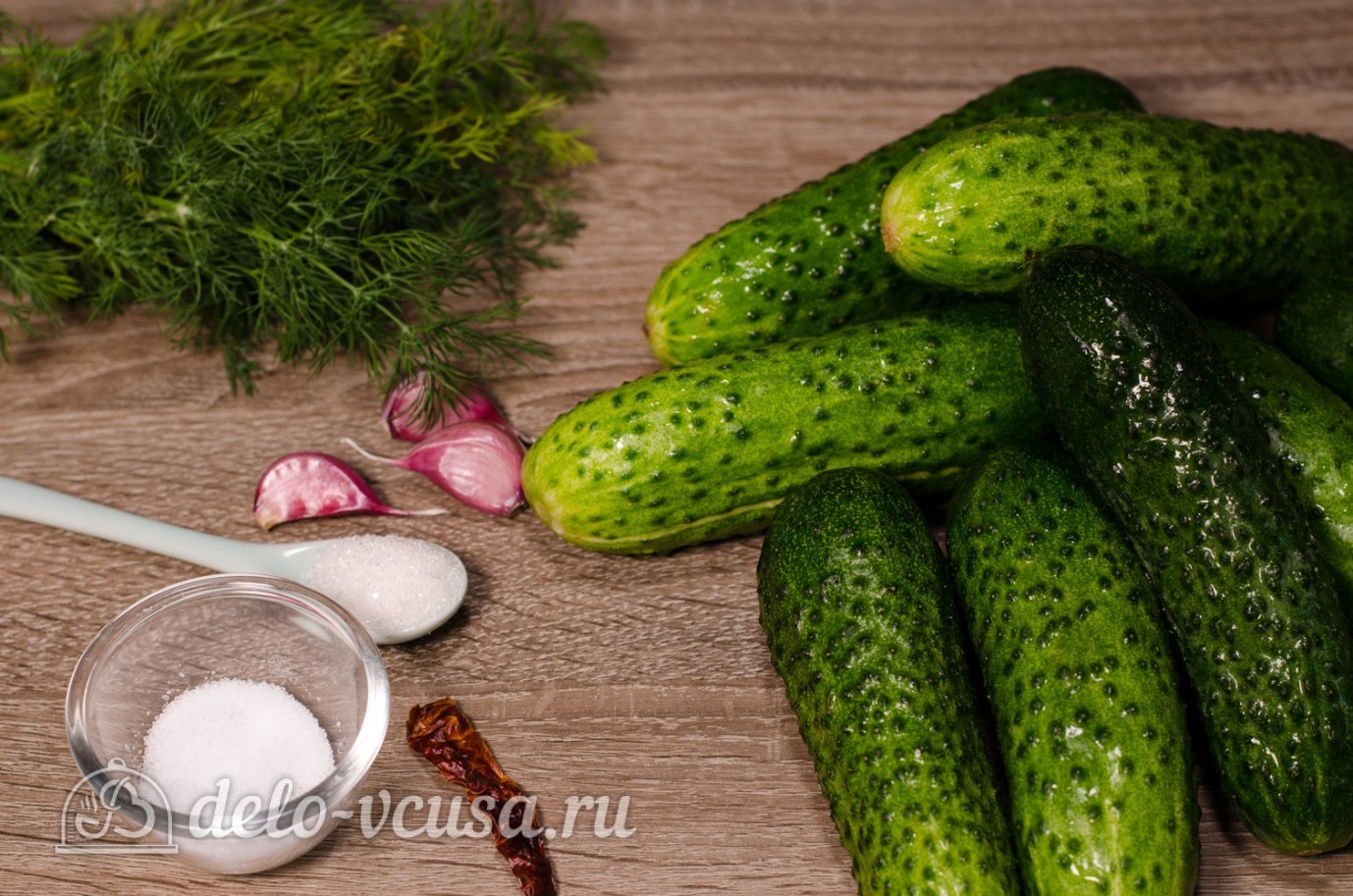 Ингредиенты Быстрые огурцы в пакете Фото ингредиенты Быстрые огурцы в пакете