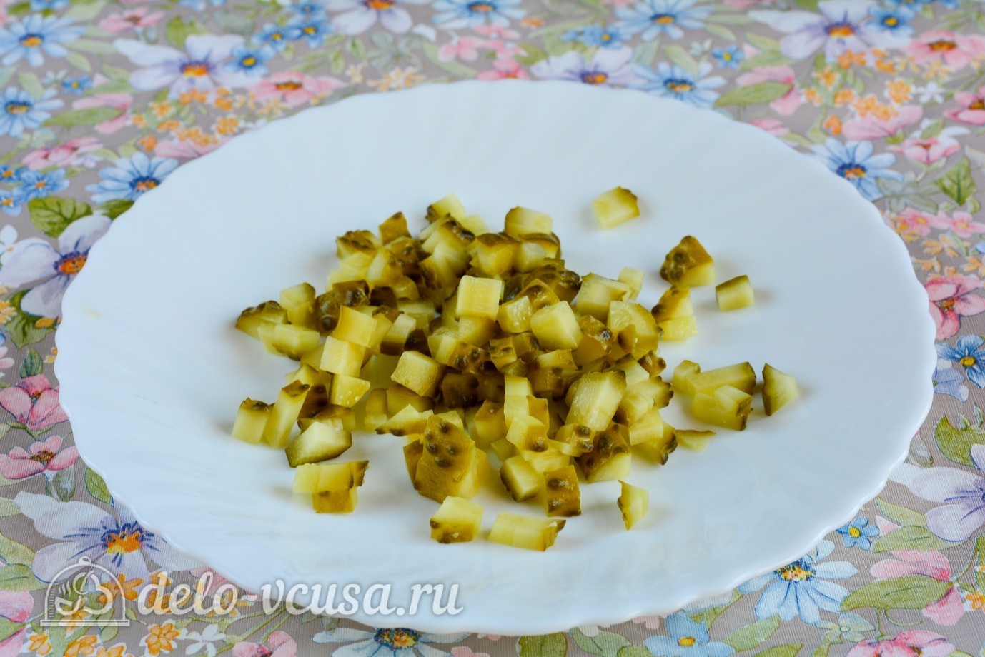 Шаг 5 приготовления Салат с курицей и овощами