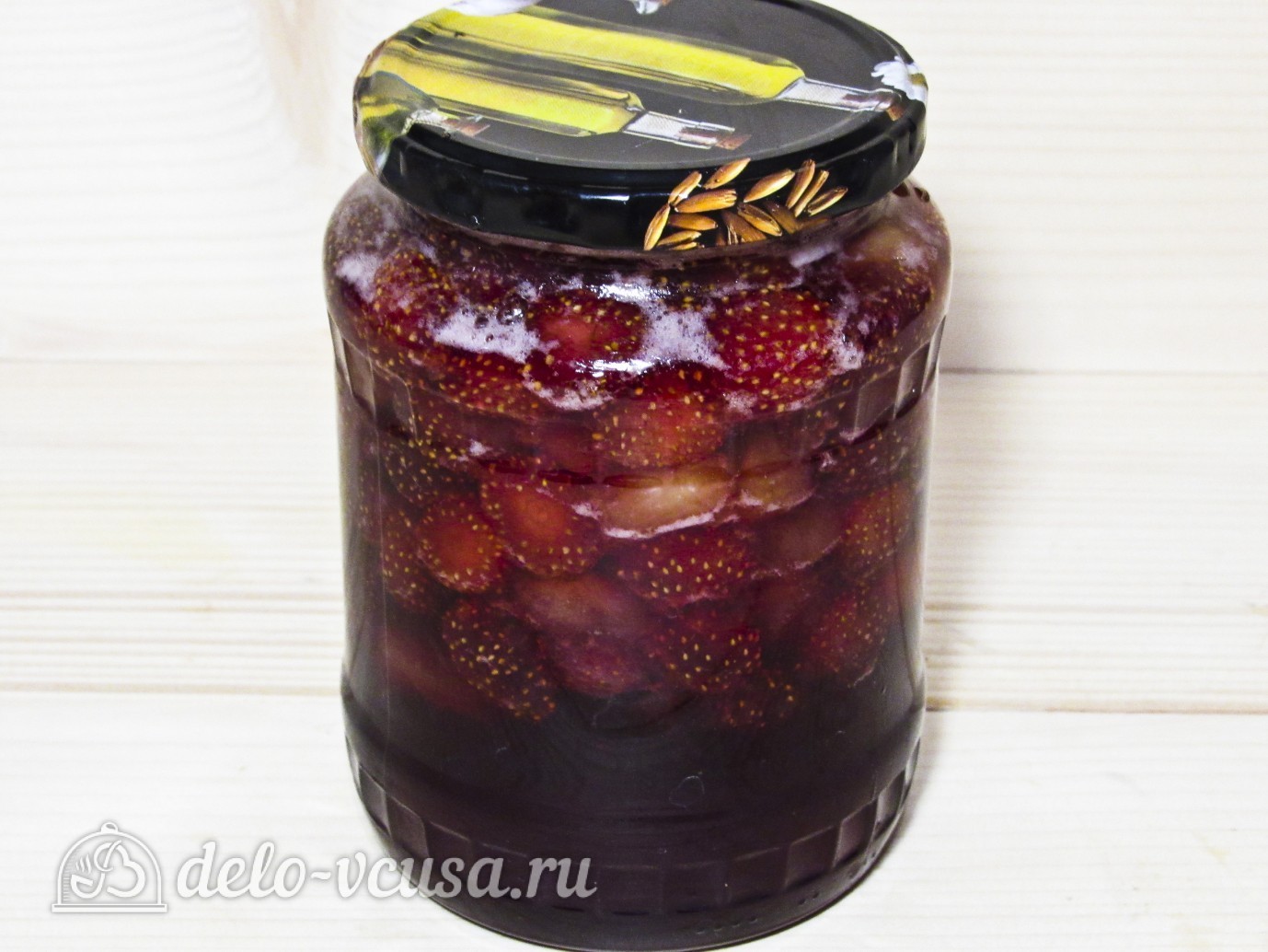 Шаг 11 приготовления Клубнично-банановое варенье