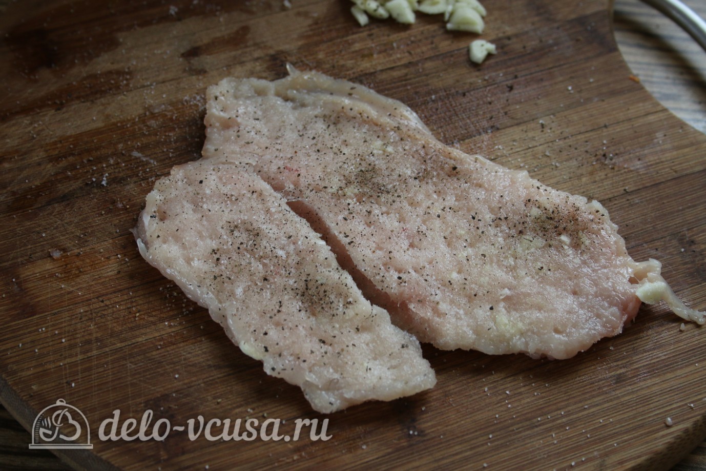 Шаг 3 приготовления Отбивная из куриного филе