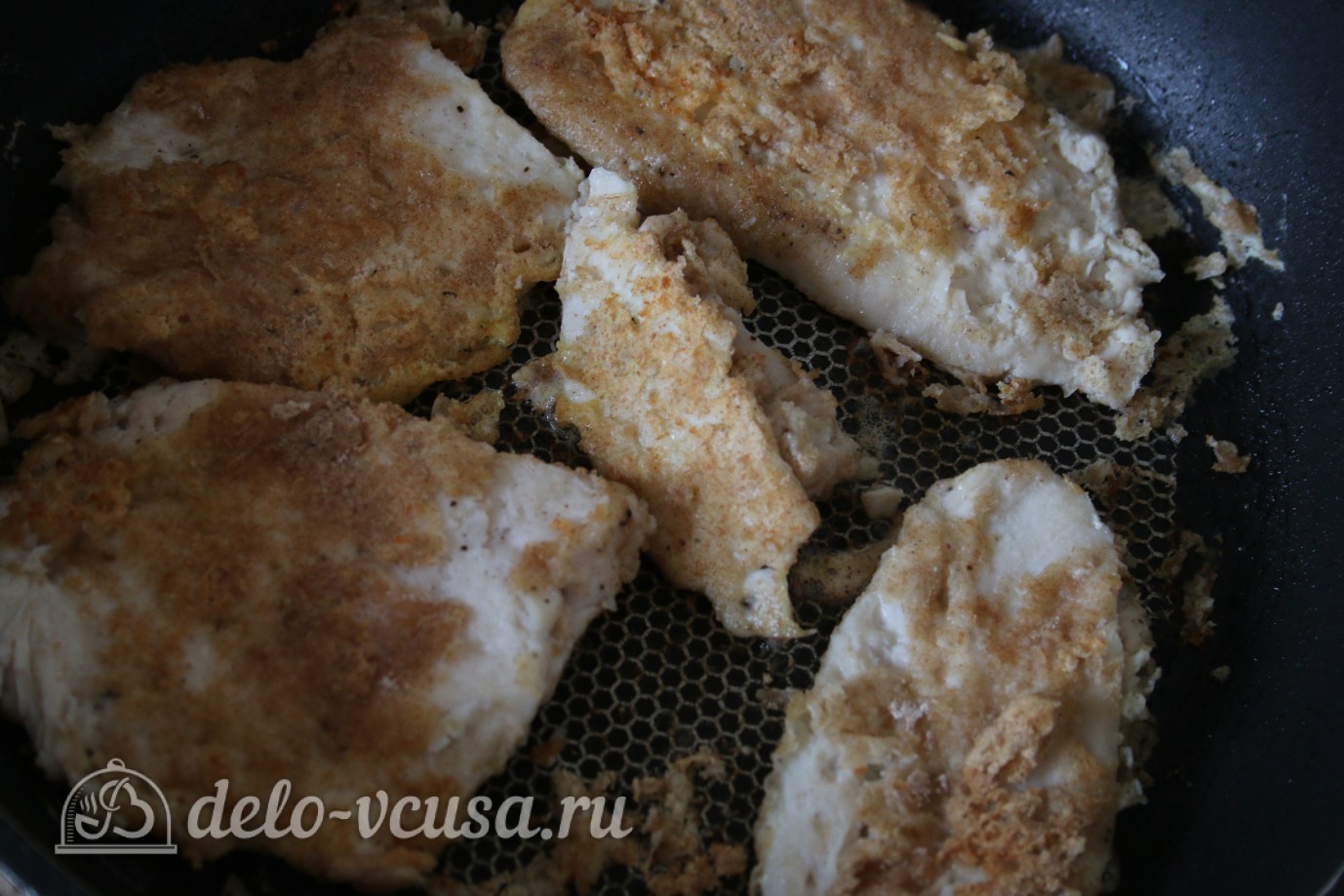 Шаг 9 приготовления Отбивная из куриного филе