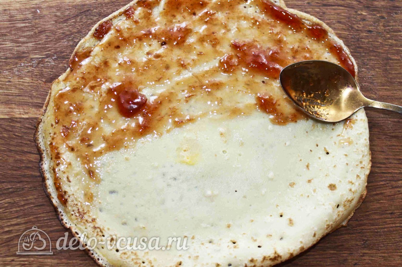 Шаг 1 приготовления Десерт с блинами