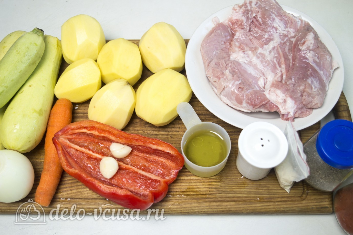 Ингредиенты Мясо с овощами в духовке Фото ингредиенты Мясо с овощами в духовке