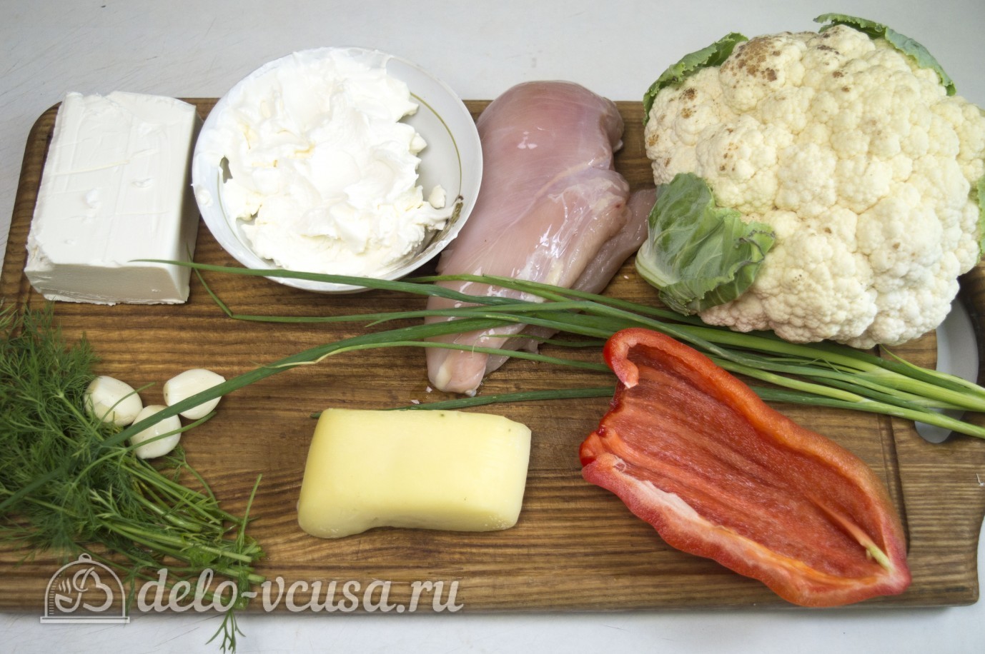 Ингредиенты Цветная капуста, запеченная с курицей в духовке Фото ингредиенты Цветная капуста, запеченная с курицей в духовке