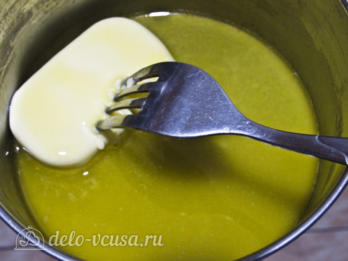 Шаг 3 приготовления Чизкейк с вишней