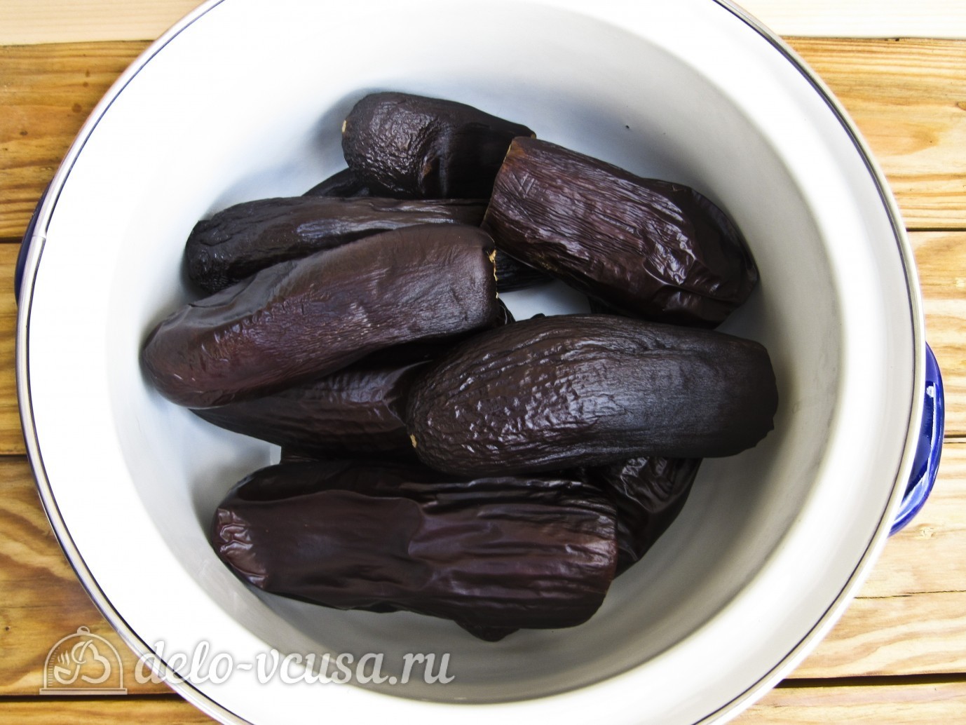 Шаг 4 приготовления Икра из баклажанов на зиму