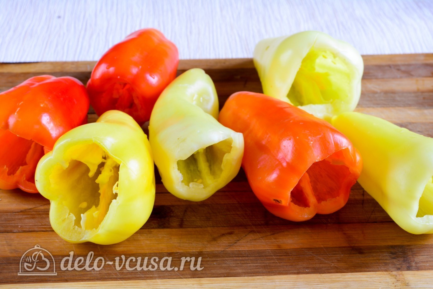 Шаг 1 приготовления Перец фаршированный овощами