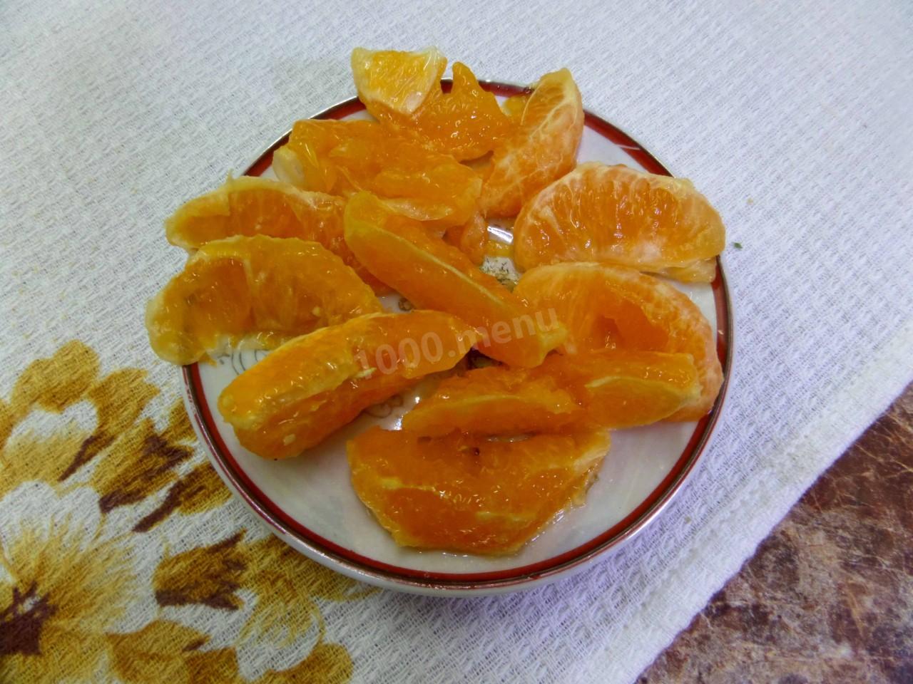 Шаг 4 приготовления Салат из куриной печени и апельсинов