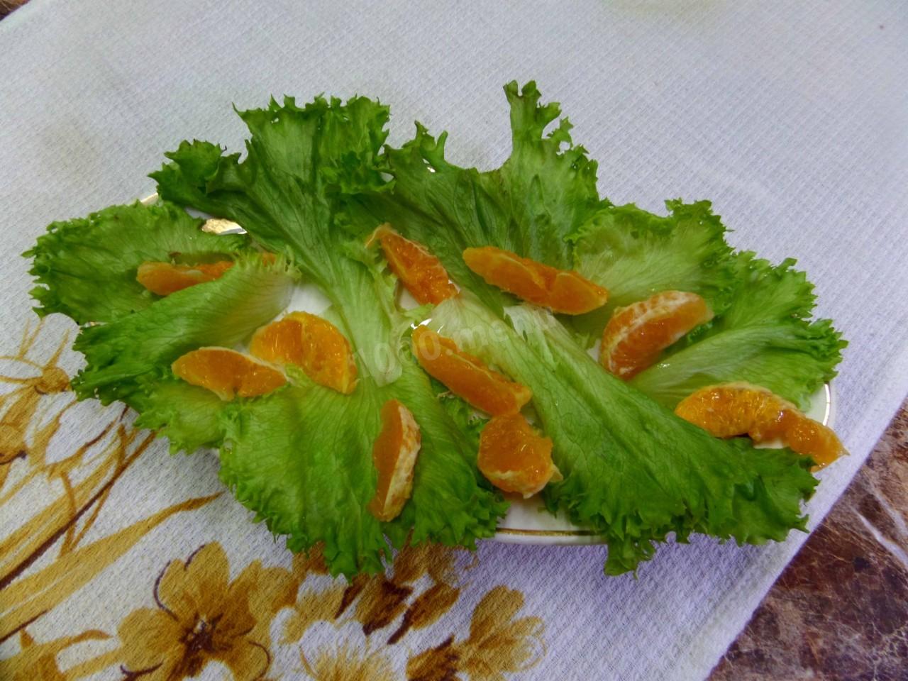 Шаг 5 приготовления Салат из куриной печени и апельсинов