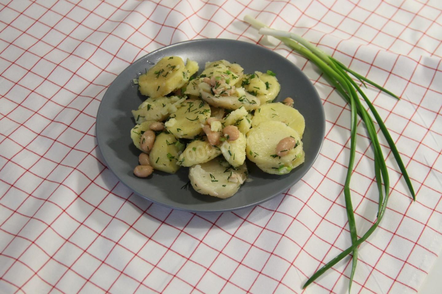 Обложка рецепта Kartoffelsala теплый салат с картофелем