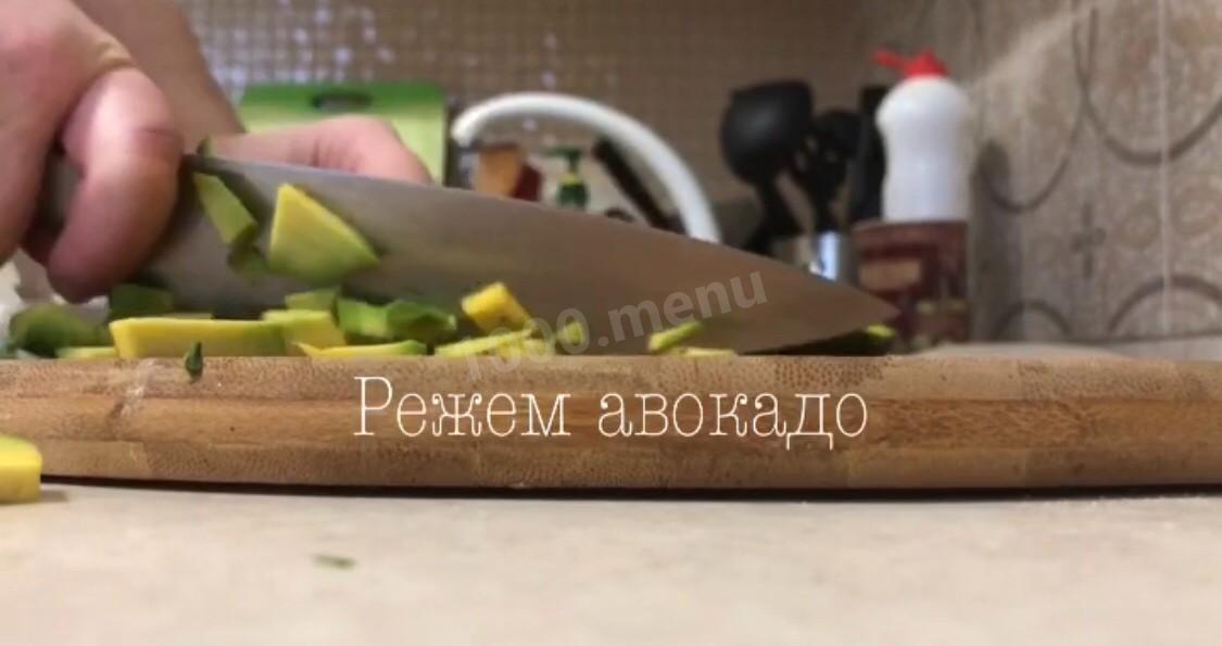 Шаг 3 приготовления Салат Снежная горка