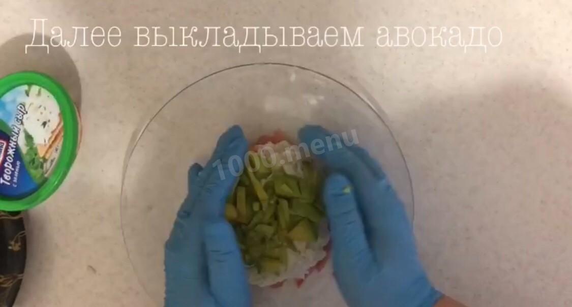 Шаг 7 приготовления Салат Снежная горка