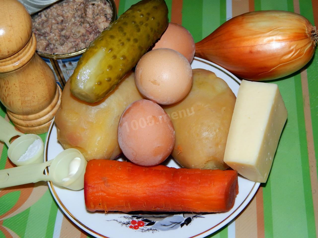 Шаг 1 приготовления Салат Шапка Деда Мороза